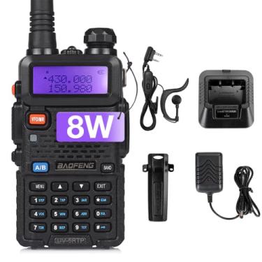 Imagem de BAOFENG Rádio Bidirecional Baofeng Uv-5R 8W De Banda Dupla, Rádio Amador Portátil Uv-5Rtp Com Fone De Ouvido, Bateria De 1800Mah, Carregador De Mesa, 128 Canais, Suporte Para Vox, Programação De Chi
