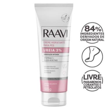 Imagem de Creme Hidratante Para Pés Uréia 3% Hidratação Intensa Raavi