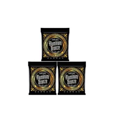 Imagem de Kit 3x Enc.V. Ernie Ball 2566 12X54 Aluminum Bronze 12874