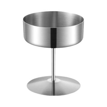 Imagem de Ｂｅｓｇａ Copo de Sobremesa de aço Inoxidável, Tigela Reutilizável para Salada de Frutas, Copo para Lanche, Tigela de Sobremesa para de Festa de Aniv, Prata, 200ml