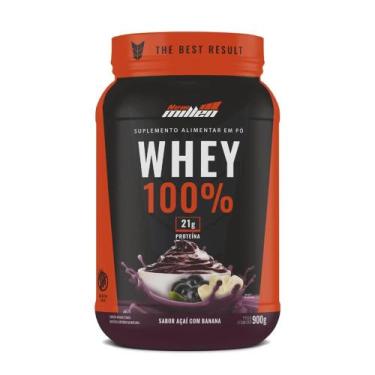 Imagem de Whey 100% Concentrado New Millen 900g Pote AÇAI C/ BANANA