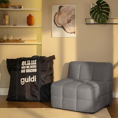 Imagem de Módulo Central Sofá Guldi Popup Linho Cinza