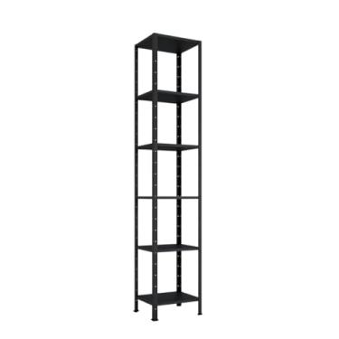 Imagem de Estante Industrial, Estante Prateleira Aço Ferro Multiuso 6 Prateleiras, Organização Casa(204cmX40cm)(PRETO)