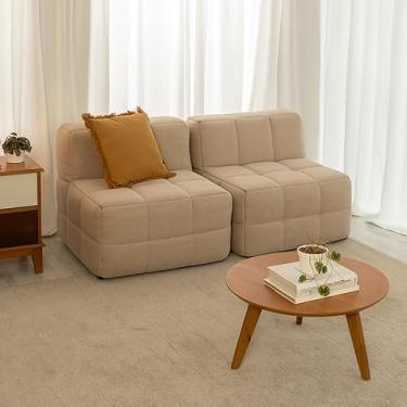 Imagem de Sofá Guldi Popup com 2 Módulos Centrais Linho Bege