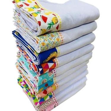 Imagem de Pano De Prato  Barrado Premium Kit Com 5 Peças Rubber