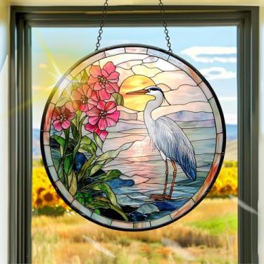 Imagem de Apanhador de sol de acrílico colorido, apanhadores de sol, decoração de janela suspensa de pássaros, arte de parede de arco-íris, para quarto, varanda, interior e exterior, jardim, enfeites de Natal