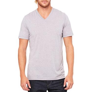 Imagem de Bella+Canvas 3415 - Camiseta unissex com gola V triblend, Athletic Grey Triblend, Medium