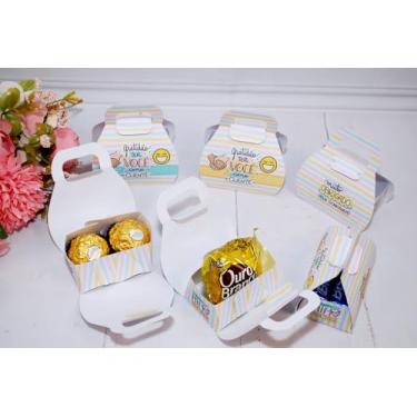Imagem de Lembrancinha para Clientes kit com 10 Caixinhas Porta Bombom pegue e monte