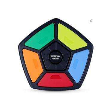 Imagem de Pop Memory Penta, Jogo Interativo de Memória com Luz e Som, Plástico ABS, Formato Estrela, 13,5 x 13,5 cm, 2 Pilhas AA, para Crianças Acima de 3 Anos