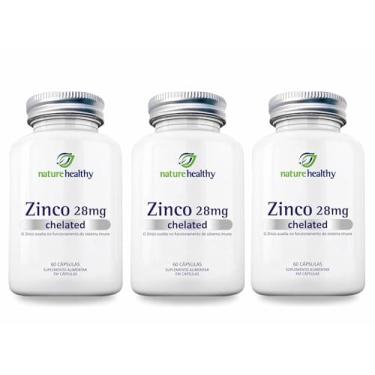 Imagem de COMBO c/ 3 - ZINCO QUELATO 28MG c/ 60 NATURE HEALTHY