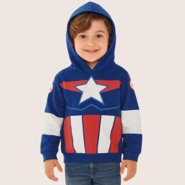 Imagem de Blusão Infantil Flanelado Menino C/ Capuz Avengers Malwee Kids-Masculino