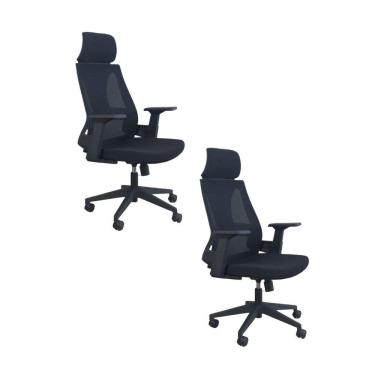 Imagem de Kit 2 Cadeiras Presidente Oficial Comfort Elite