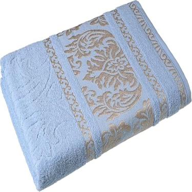 Imagem de Toalha Banhão Gigante 80x160 cm Ibiza CavHome 450 gr Algodão Jacquard Alta Absorção Azul Claro