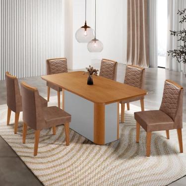 Imagem de Mesa De Jantar Isadora 180cm Tampo Mdf Laminado Tork Off White