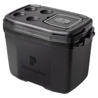 Imagem de Caixa Térmica Grande 32 Litros Max 360 Primeplas 45 Latas Cor Preto