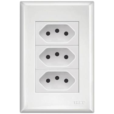Imagem de 3 Tomadas (2p+t) 10 Ampères Evidence - 3267 - Fame