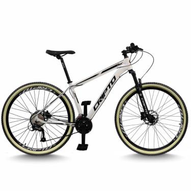 Imagem de Bicicleta Aro 29 Cripto 24 Marchas Freios Disco E Suspensão Pneu Bege - Branco/preto - 15" Branco/preto