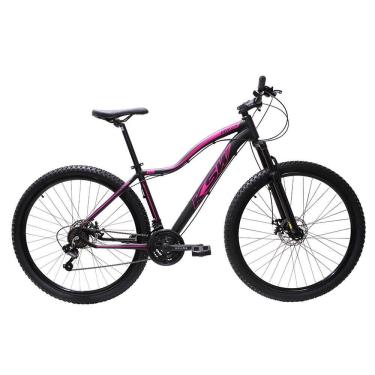 Imagem de Bicicleta Aro 29 Ksw Bike Feminina Shimano Freio A Disco 21 Marchas Preto Fos -ad Rosa 17