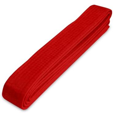 Imagem de MYCRITEE Cinto vermelho uniforme de Taekwondo para mulheres - 220 cm cinto de judô feminino Jiu Jitsu Gi Karate equipamento de treinamento de artes marciais cintos vermelhos para homens - Aikido Gi