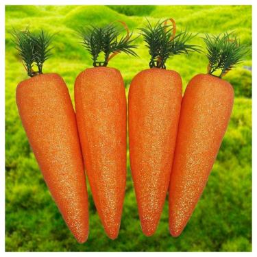 Imagem de Enfeite Decorativo Páscoa 6 Cenouras Pendentes Isopor 17cm