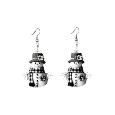 Imagem de YMCQYCY Colar de Natal para mulheres – Pingente de chapéu de boneco de neve, joias fofas de Natal, presentes festivos de Natal para mulheres e meninas, Medium, Metal, Sem Pedra Preciosa