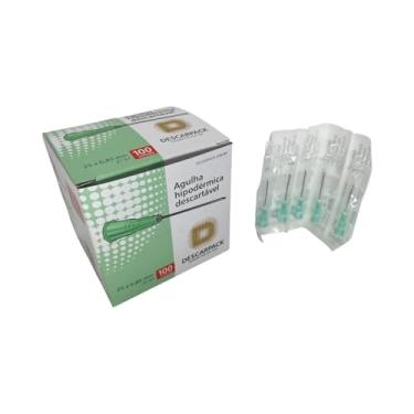 Imagem de Descarpack Agulha Hipodérmica Verde 25 X 8 Mm - 100 Unidades