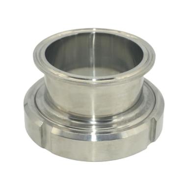 Imagem de VARMHUS Vidro de visão sanitário de aço inoxidável 304 de conexão rápida, tipo união tripla com junta de silicone azul e orifício rosqueado interno, janela de observação de tanque sanitário (OD 76