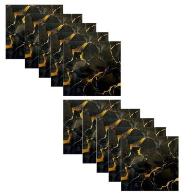 Imagem de Placa Adesiva Marmore 3D Kit 10 uni Obra Reforma Casa Banheiro Cozinha Sala Quarto Papel de Parede Ambiente Moderno