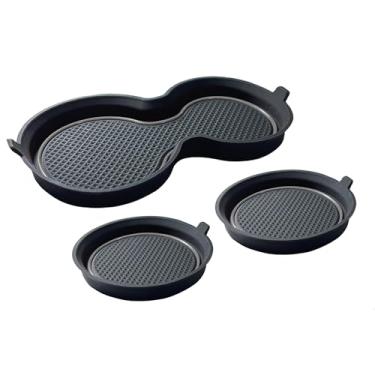 Imagem de Acessórios Honda Civic 2026 2025 2024 2023 2022 inserções de suporte de copo para console central forro de copo de silicone 3D protetor de porta-copos tapete antiderrapante decoração interior para