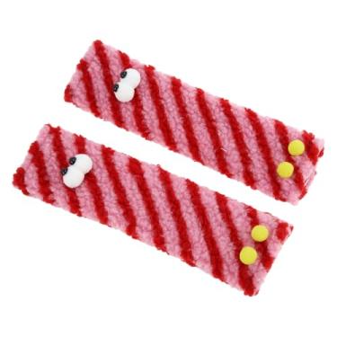 Imagem de Partuto Capa para cinto de segurança vermelho rosa poliéster 24 cm almofada almofada almofada de ombro 2 peças