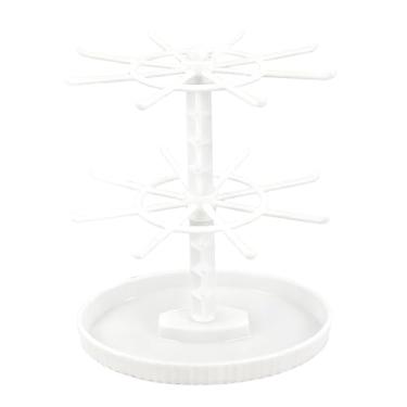 Imagem de APLVFFZH Suporte para Guardar Joias, Expositor para Bonecas, Suporte para Joias, Suporte para Pendurar Brincos, Branco 2 níveis