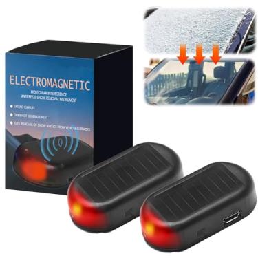 Imagem de Tasunte 2 peças de dispositivo eletromagnético anticongelante de remoção de neve, instrumento de remoção de neve anticongelante de interferência molecular de inverno, ferramenta de remoção de neve