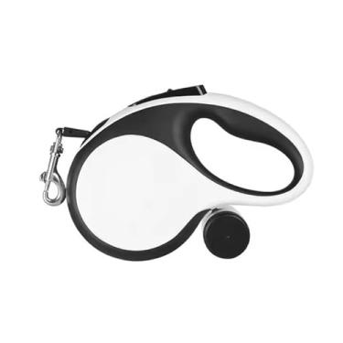 Imagem de Coleira retrátil para cães, design de 360° sem emaranhamento de 4,9 m, guia de nylon resistente, freio e trava com uma mão para controle rápido, alça confortável antiderrapante, coleira de caminhada