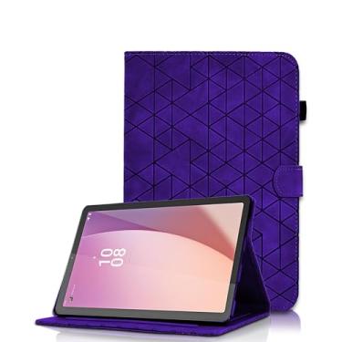 Imagem de Capa para Lenovo Tab M9 9 polegadas 2023 (TB-310FU)/Nook 22.9 cm Lenovo Tablet (2024), capa fólio de couro PU com visualização em vários ângulos com fecho magnético, roxo