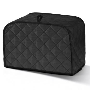 Imagem de IANFAN 1 peça, capa de torradeira com 2 fatias, algodão de poliéster acolchoado, ajuste universal para máquina de pão e torradeiras com ranhura larga, proteção contra poeira e impressões digitais