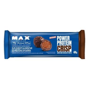 Imagem de Power Protein Crisp - 1 Unidade de 44g Dark Chocolate Truffle - Max Titanium-Unissex