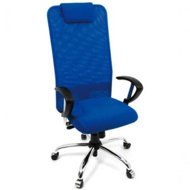 Imagem de Cadeira Presidente Apoio De Cabeça Linha Tela Mesh Azul