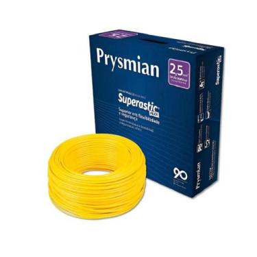 Imagem de Cabo Flexível 2,5mm 100m Superastic Flex 750V Amarelo Prysmian