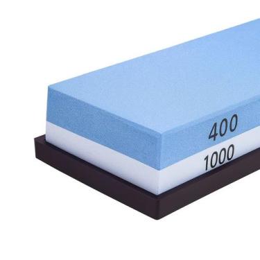 Imagem de Pedra Afiador De Facas Dupla Face 400/1000 Lâminas Canivetes - Falcon