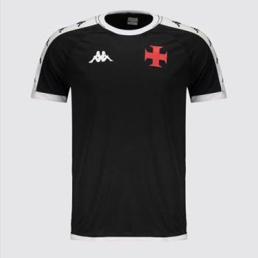 Imagem de Camisa Kappa Vasco Supporter Culture Preto e Branco, P