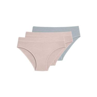 Imagem de Kit com 3 Calcinhas Biquíni Liz 70221 Colorido, Bege, P