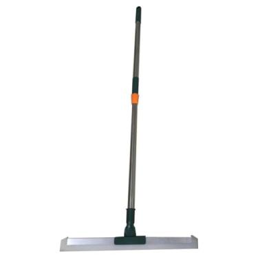 Imagem de Raspador de silicone para vassoura raspador de chão e parede raspador de chuveiro com cabo longo cabo telescópico adequado para limpeza, verde, 37 cm