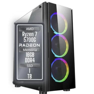 Imagem de Pc Gamer 3green Winner, AMD Ryzen 7-5700g, 16GB DDR4, Gráficos Radeon Vega 8, SSD 1TB, Fonte 500W - Gsw-24012