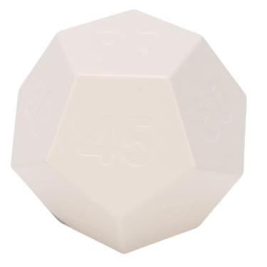 Imagem de Fockety Temporizador em formato de cubo de 12 lados, elegante, multifuncional e recarregável, com função de lembrete e cabo de dados USB, ideal para trabalho, estudo, culinária (Branco)