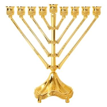 Imagem de Kuntesetty Candelabro Versátil de Liga de Zinco com 9 Braços para Menorá de Hanukkah
