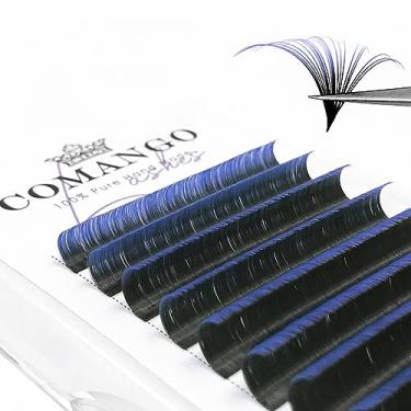 Imagem de CoMango Color Easy Fan Lashes 0.07 C Curl Ombre Azul Volumen Extensiones de Pestañas 9-16mm Bandeja de Pestañas Mixtas Extensión de Pestañas de Color Auto Fanning 2D-10D Volumen Extensiones de Pestañas por 1 Recuento (Paquete de 1) Azul Ombre 0.07-C-MIX9-16mm