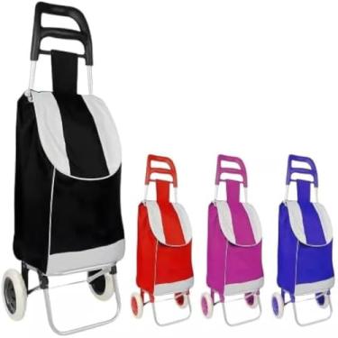 Imagem de Carrinho de carga manual leve, ideal para compras e transporte, 30kg, pratico.