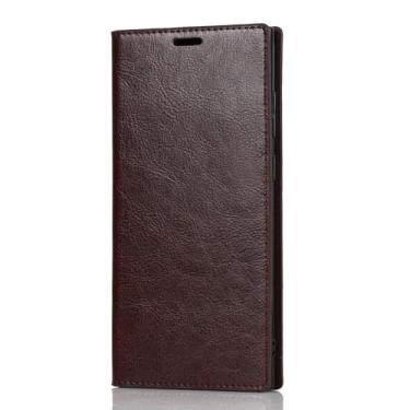 Imagem de LYJSMGZ Capa flip para Samsung Galaxy S25 Ultra/S25 Plus/S25, capa de couro fina de luxo com textura de cavalo louco com slot para cartão e funções de suporte, marrom, S25