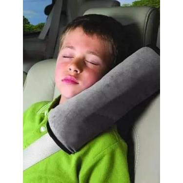 Imagem de Protetor Cinto Segurança Infantil Almofada Carro - Macio Plush Viagem Longa, Evita Irritação Pescoço Criança