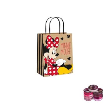 Imagem de Kit Sacola de Papel Kraft Minnie P com Fita Cetim 22mm x 50m